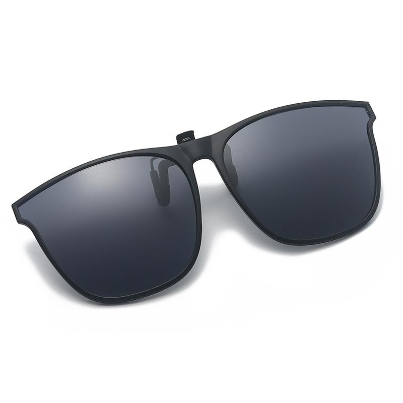 Polarisierte Clip-on-Sonnenbrille für Herren, photochrom, polarisierte Damen-Sonnenbrille, blendfrei, Farbwechsel-Brille, Nachtsichtbrille grau/schwarz