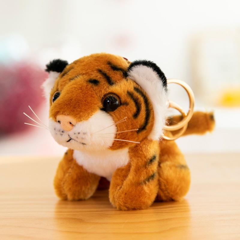 Tier-Plüsch-Schlüsselanhänger, niedlicher roter Panda, kleiner Tiger, Schlüsselanhänger, Männer und Frauen, Auto-Umarmung, Anhänger, Zubehör, Schlüsselanhänger, Kinder-Geschenk 1