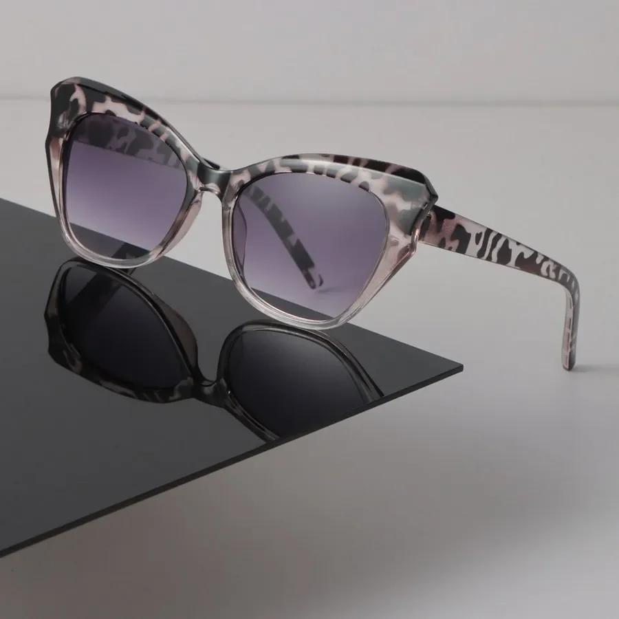 Modische Cat-Eye-Sonnenbrille für Damen Herren Retro Spiegelglas Designer Marke Schwarze Sonnenbrille Unisex Brille Other