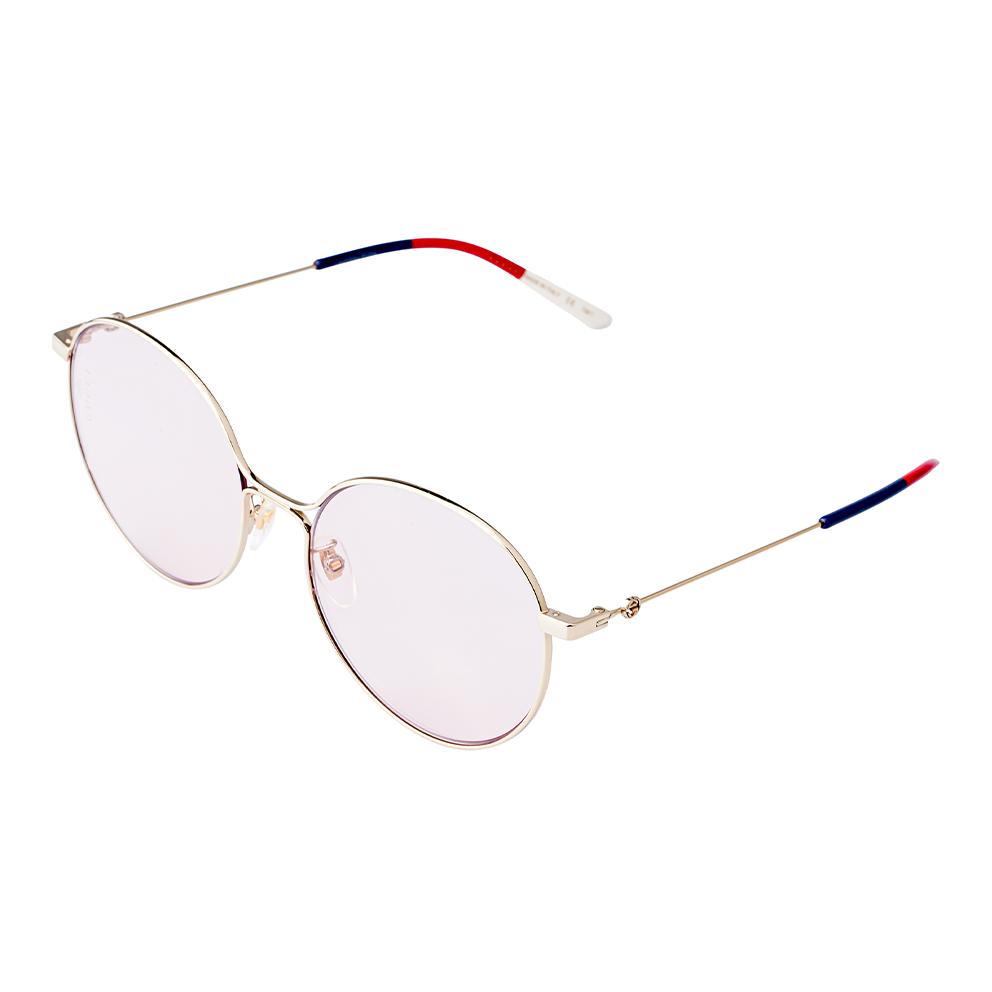 Gucci Mode Damen Elegante Vintage Runde Fassung Sonnenbrille Damen Sonnenbrille GG0395SK-004 Dust Bag+Eyeglass Case (Random Color)