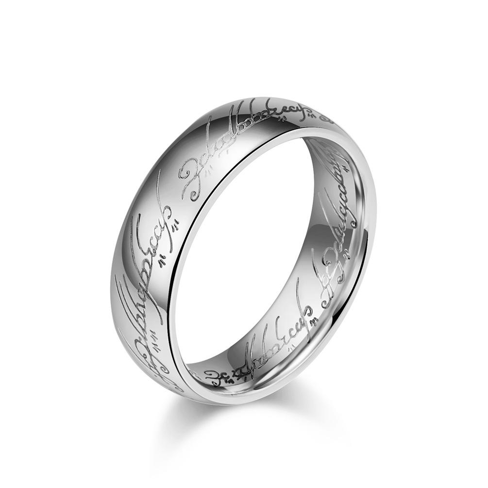 Europäischer und Amerikanischer Film und Fernsehen Herr der Ringe Wolframstahl Herr der Ringe Ring Wolframgold Laser 12# white