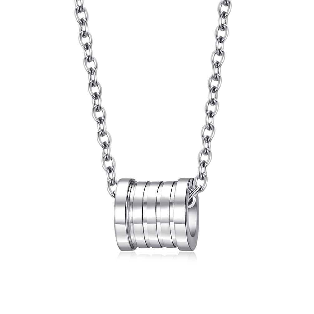 Harajuku Stil Japanisch und Koreanisch Minimalistisch Cooler Stil Titanstahl Metall Trendige Halskette Personalisiert für Männer und Frauen gray