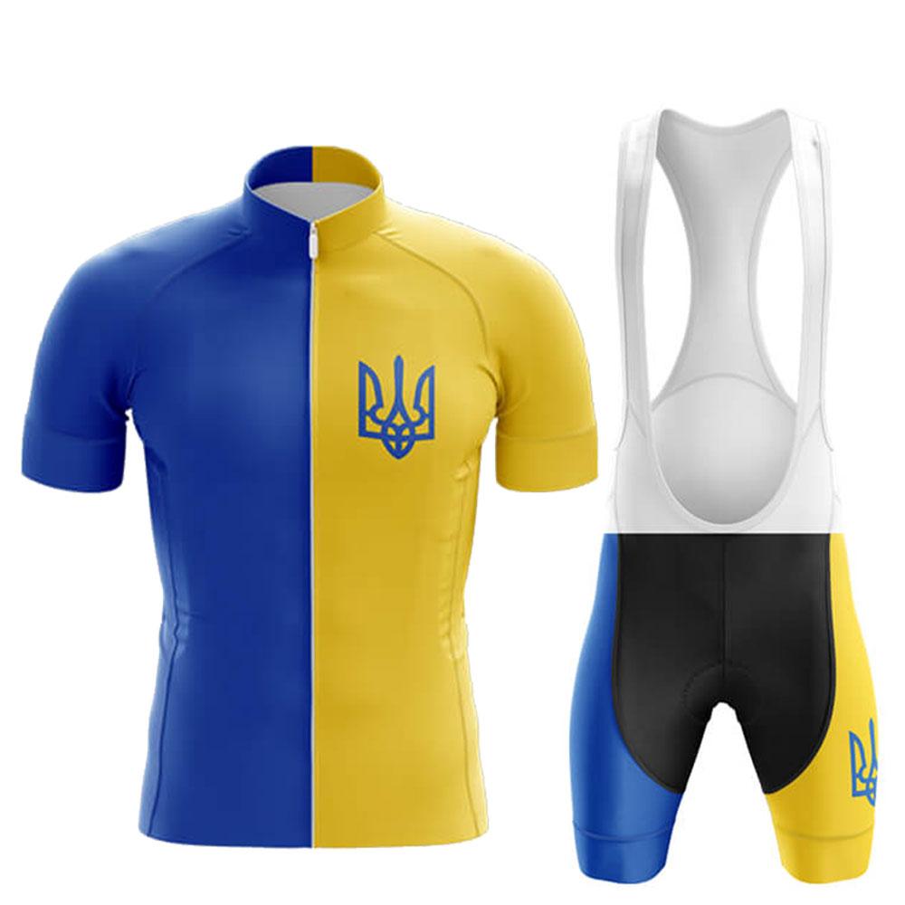 2024 Ukraine herren Fahrradbekleidung Sommer Kurzarm Radtrikot Set Atmungsaktiv Schnelltrocknend Sportbekleidung Maillot Ropa Ciclismo XXXXXL