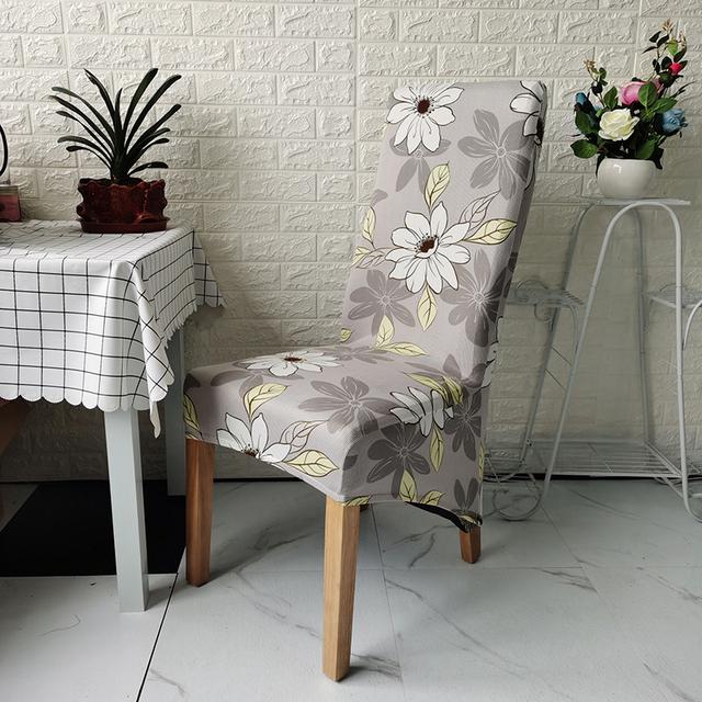 Stuhlhusse mit hoher Rückenlehne und universeller hoher Elastizität, Jacquard, Größe M, XL, Stuhlhussen für Esszimmer, Küche, Büro, Zuhause, Maisflanell XL Size (60-75cm)