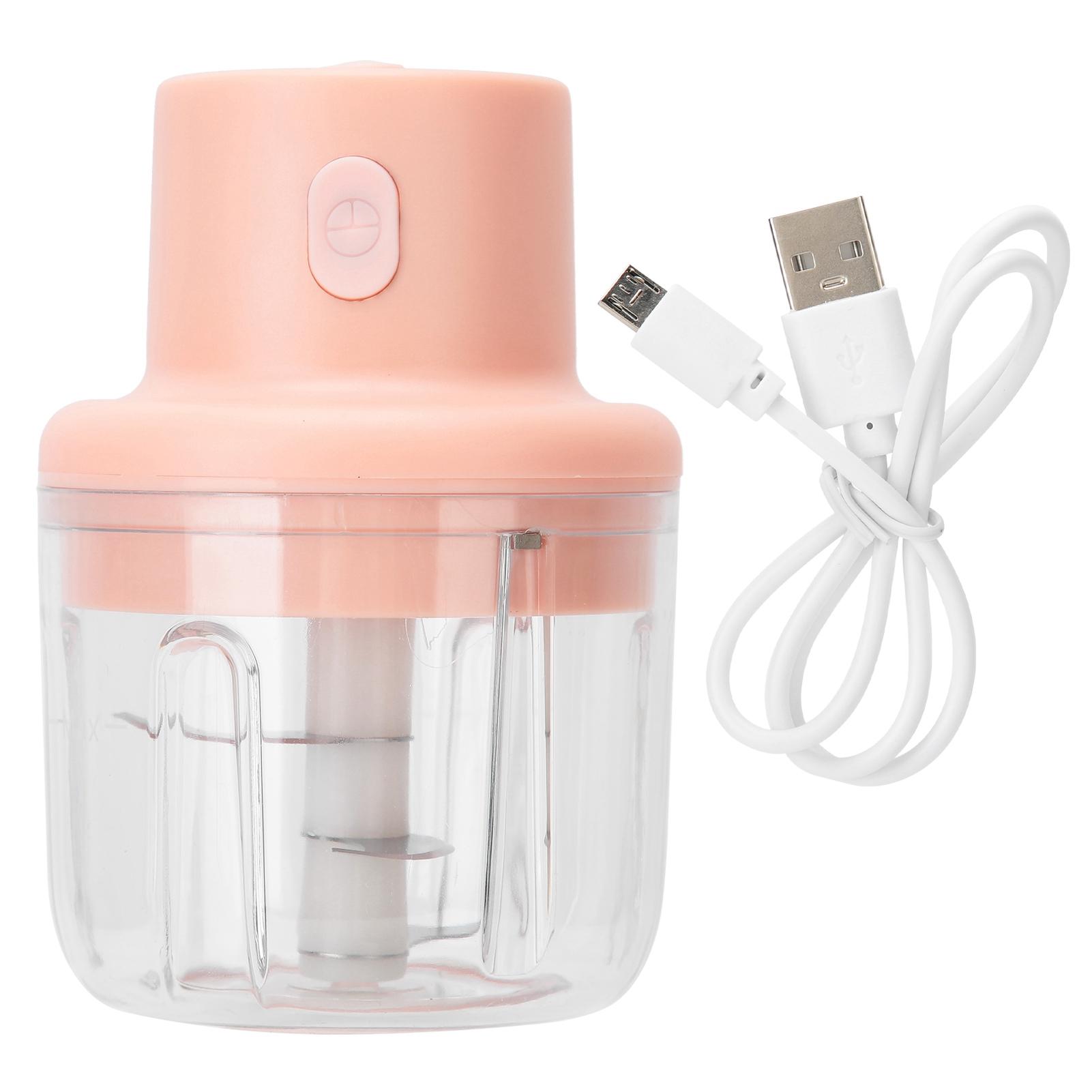 250ml Rosa Elektrische Fleischwolf Lebensmittel Chopper Mini Küche Schredder USB Lade