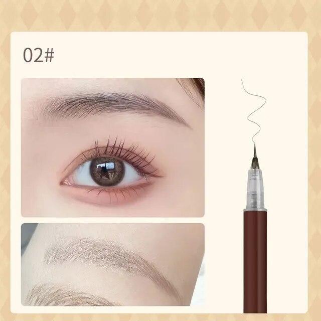 3/1 Stück flüssiger Augenbrauen-Tattoo-Stift, 0,01 mm, ultradünner Kopf, wasserdichter Augenbrauenstift, schweißfest, einfach zu färben, Augen-Kosmetik-Make-up 1 PC beige