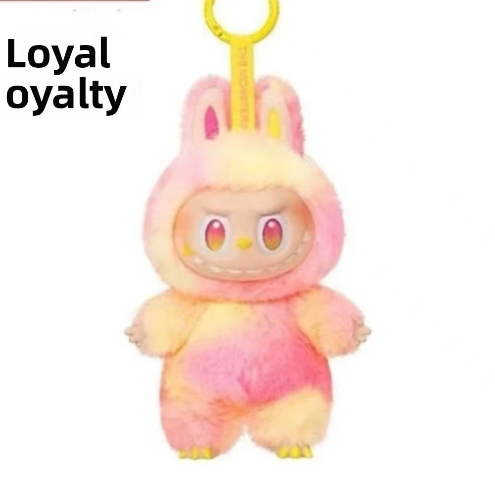 Anime Figur Labubu Geldbörsen Spielzeug Schlüsselanhänger Vinyl Anhänger Puppe Modell Spielzeug Plüschtier Niedliches Monster Schlüsselanhänger Spielzeug Geschenke rosa