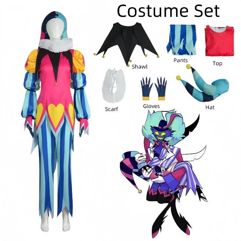 Erwachsenen Hazbin Hotel Helluva Boss Cosplay Anzug Teufel Dämon Uniform Anime Performance Halloween Kostüm XXXL blue