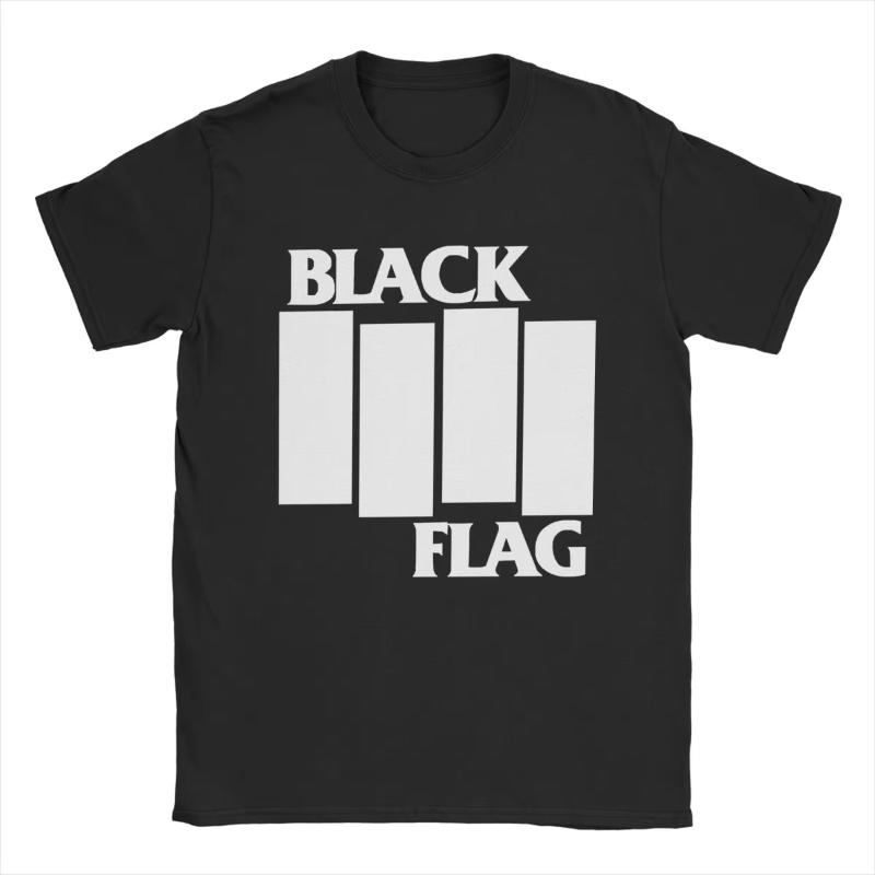 Black Flag Live T-Shirts Herren Damen Amerika Lustig Reine Baumwolle T-Shirts Rundhals Kurzarm T-Shirts Sommer Tops XXXXXL schwarz