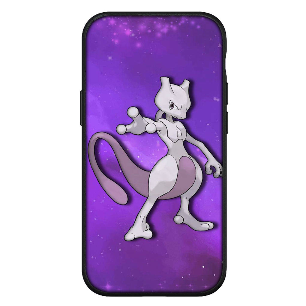 Hülle für iPhone 15 14 Xiaomi Redmi Note 13 12 11 Pro Max X 8 7 9 XR Samsung Galaxy S24 S23 OPPO A15 Huawei Mew Mewtwo Pokemon Pikachu Handyhülle for Samsung Galaxy S7 Edge terra