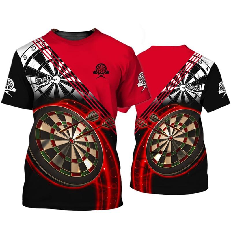 Cooles Design Dart League T-Shirt für Männer Sport T-Shirt 3D Darts Geschenk Bedruckte T-Shirts Damenbekleidung Lustige Kinder Jungen Y2k Tops S