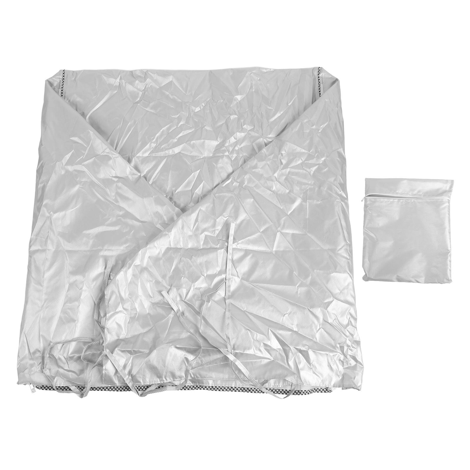 Waschmaschinen-Abdeckung aus Oxford-Stoff für Toplader und Frontlader, silberfarben