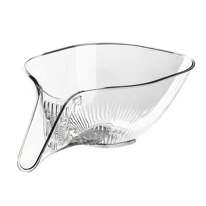Multifunktionales, widerstandsfähiges Spülbeckensieb, Abtropfkorb für Reste, Obst- und Gemüsewaschkorb, hängendes Abtropfgestell, Küchenzubehör 1PCS transparent