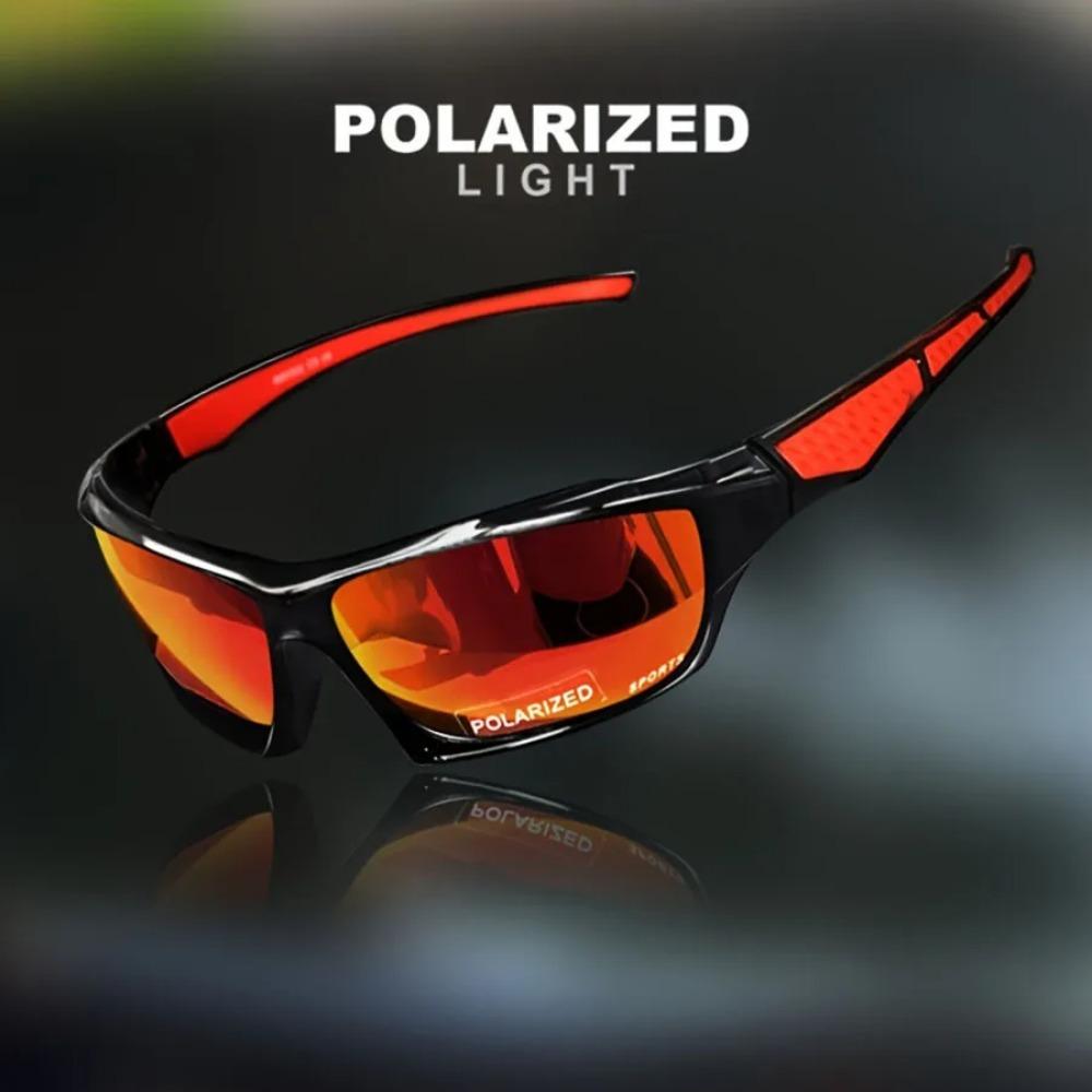 HD Objektiv Polarisierte Radfahren Sonnenbrille UV400 Outdoor Sport Goggle UV Beständig Radfahren Glas rot