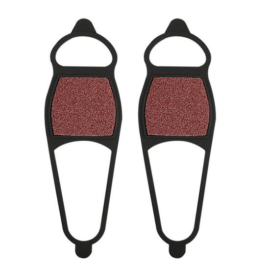 1 Paar rutschfeste Universal-Schuhgreifer, verschleißfest, grobe Sandoberfläche, Eis, Schneeschuhe, Griffe, zum Gehen auf Schnee, Eis, Outdoor-Winterwanderstiefel schwarz