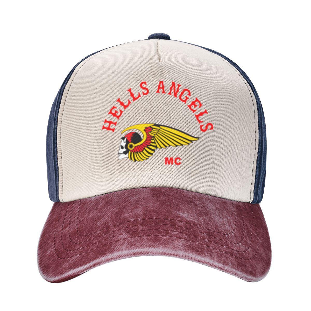 Vintage Hell Angel Baseball Caps Unisex Stil Distressed Denim Kopfbedeckung HA MC Motorrad Club Outdoor Sommer Caps Hut One Size