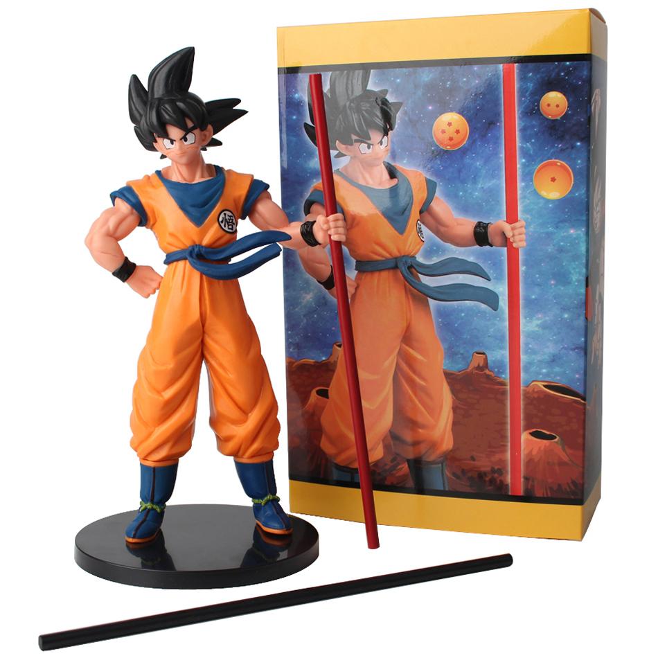 Dragon Ball Goku Super Saiyan Anime Modell 22cm Goku Action Modell Modell Geschenke für Kinder Actionfigur Spielzeugauto Schreibtischdekoration Premium Qualität