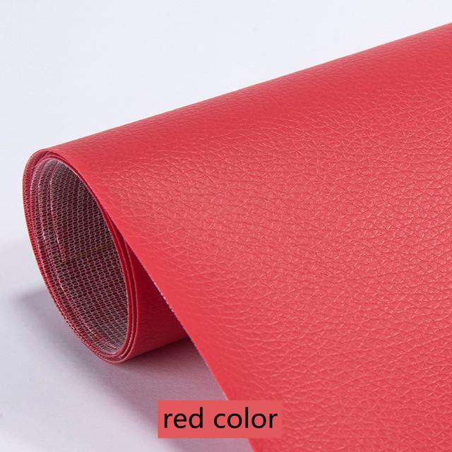 1 Stück selbstklebende Leder-Reparatur-Aufkleber für Autositz, Sofa, Zuhause, Leder-Reparatur, PU-Leder-Aufkleber, DIY-Aufarbeitungs-Patches 20x30cm rot
