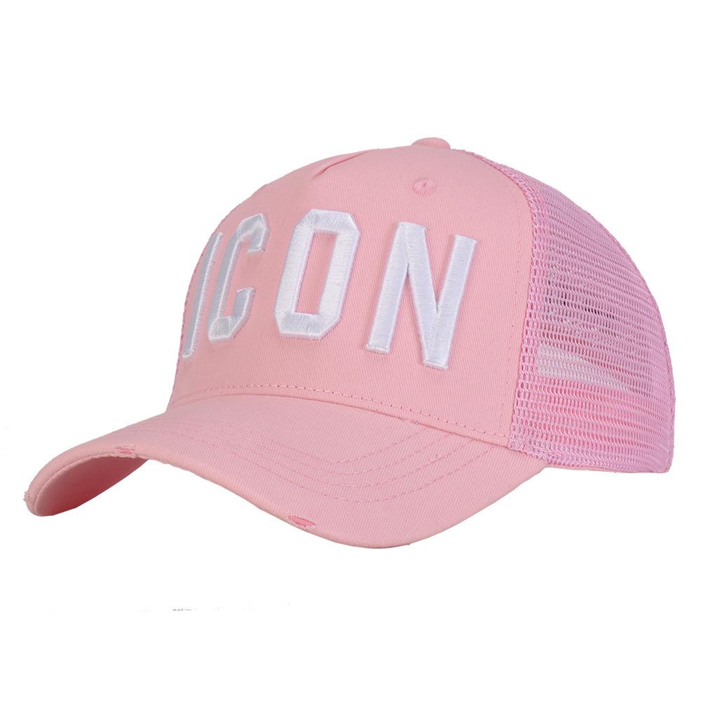 Mode Baumwoll-Baseballkappen Stickerei Buchstaben Hochwertige Camouflage-Kappe Schwarze Kappe Herren Damen Hut rosa