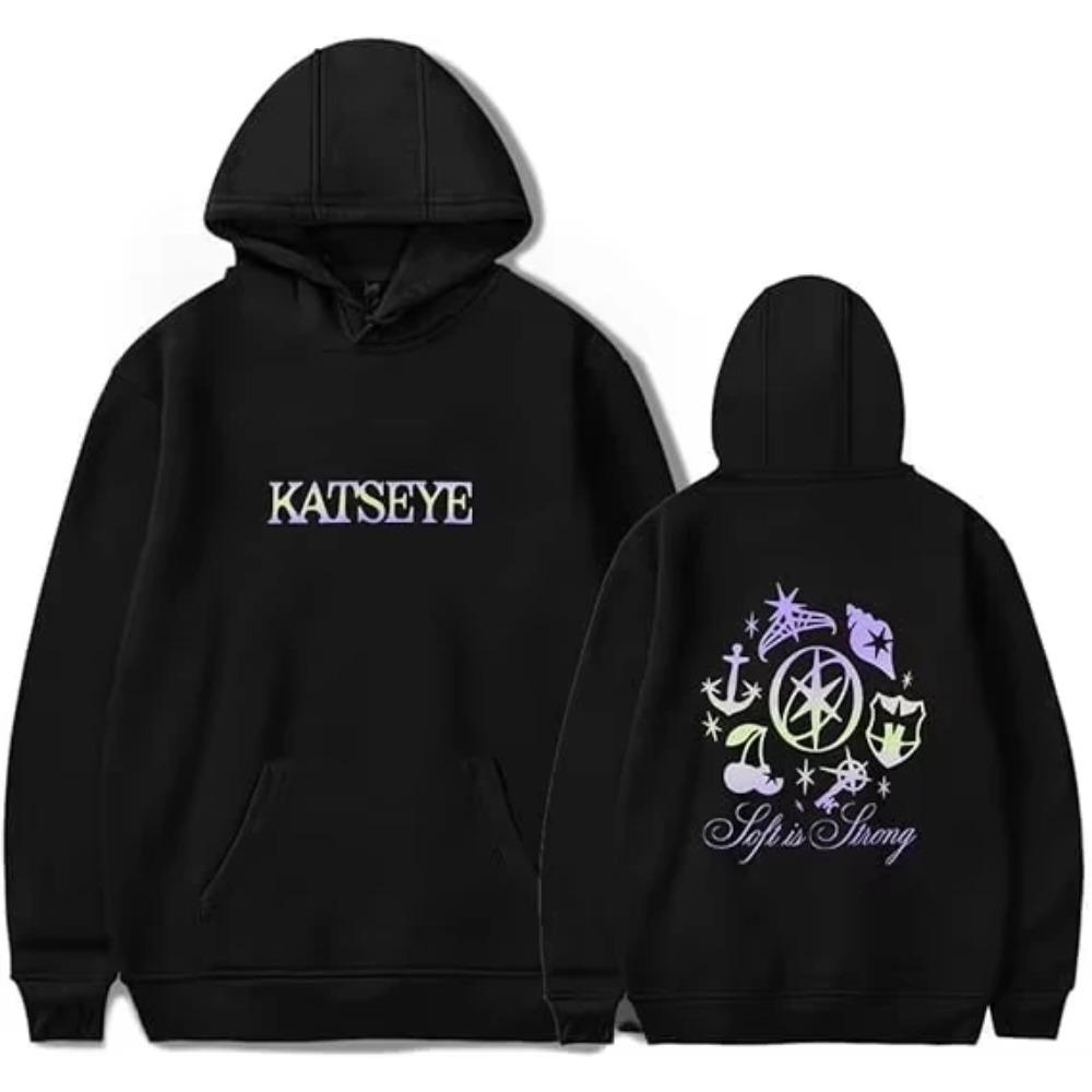 Katseye Merch Distressed Hoodie Mode Hoodies Popmusik Herren Damen Sweatshirt Trainingsanzug Pullover Mantel Mode S