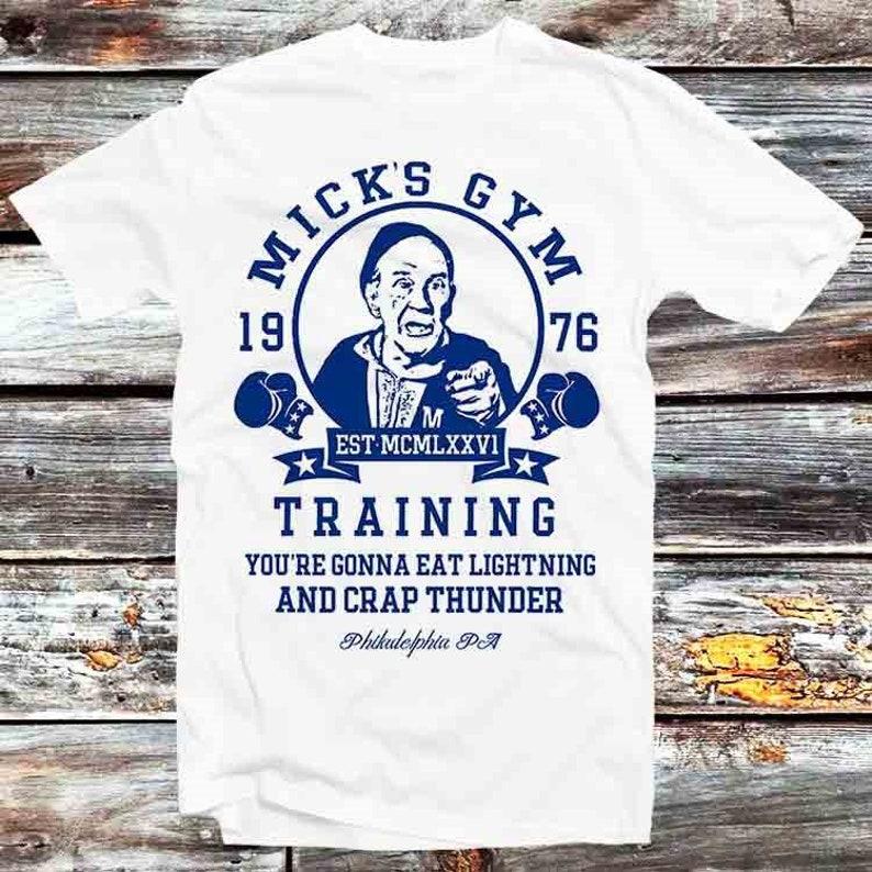 230 Gsm 100% Baumwolle Micks Gym Boxer Boxhandschuhe Rocky Film Film T-Shirt Vintage Retro Cooles Geschenk Herren Damen Unisex Cartoon Anime Top T-Shirt B562 M weiß