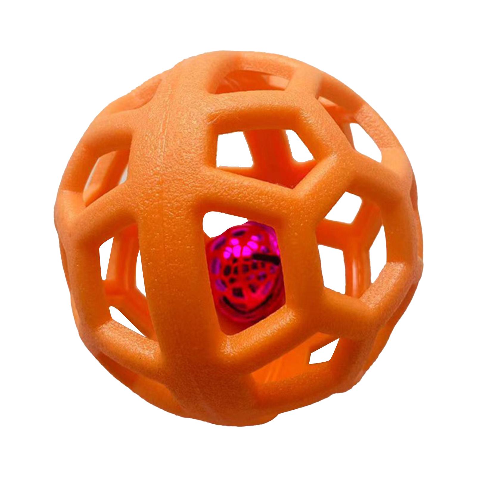 Hundespielzeug, hohler Ball, lustiger, interaktiver Bisswiderstand, Kauspielzeug für Haustiere, Ball für Hunde, Katzen, Haustiere, Lila orange