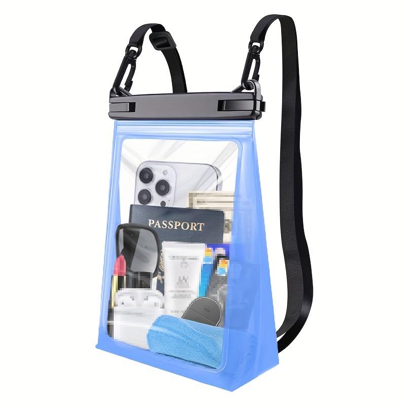 1 Stück wasserdichte Handytasche – IPX8 Touchscreen-Handytasche zum Schwimmen, Sport, Outdoor-Aktivitäten – passend für Handys bis zu 7 Zoll blau