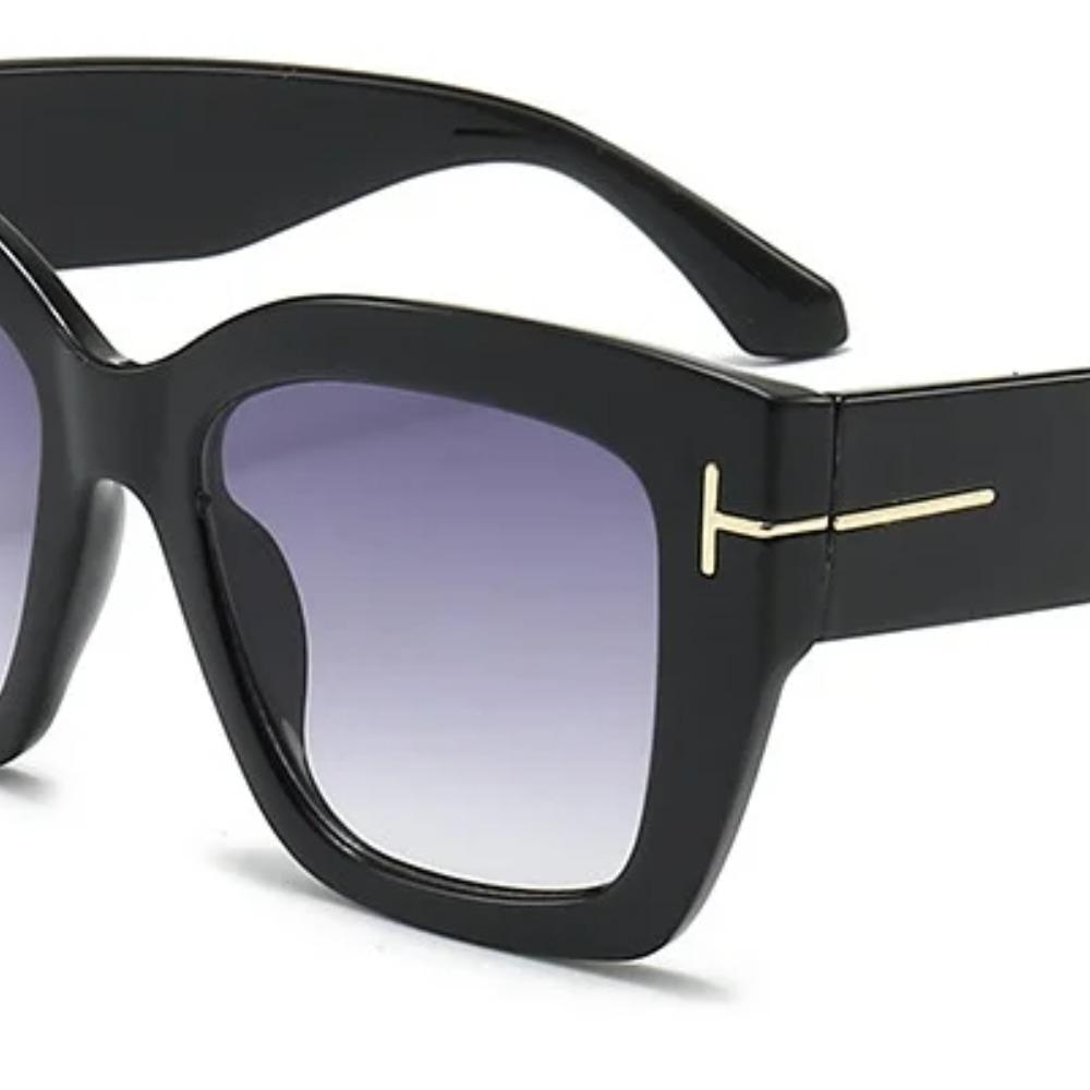 Marke Quadratische Sonnenbrillen Damen Modetrends Luxus Designer Cat Eye Übergroße Sonnenbrillen Weibliche Gradienten Brillen Oculos Black Gray