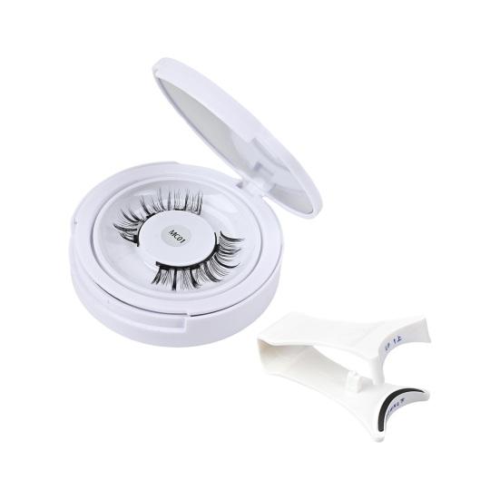 1 Set magnetische falsche Wimpern mit Wimpernapplikator-Werkzeug, wiederverwendbare Einzel-/Doppelschicht, natürliche, feine künstliche Wimpern, Wimpernclip, Make-up-Tools für Frauen
