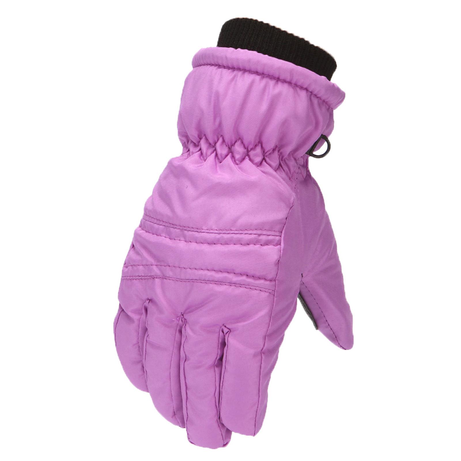 Kinder Outdoor Ski Handschuhe Radfahren Handschuhe Winter Bergsteigen Warme Handschuhe Wasserdicht M violett