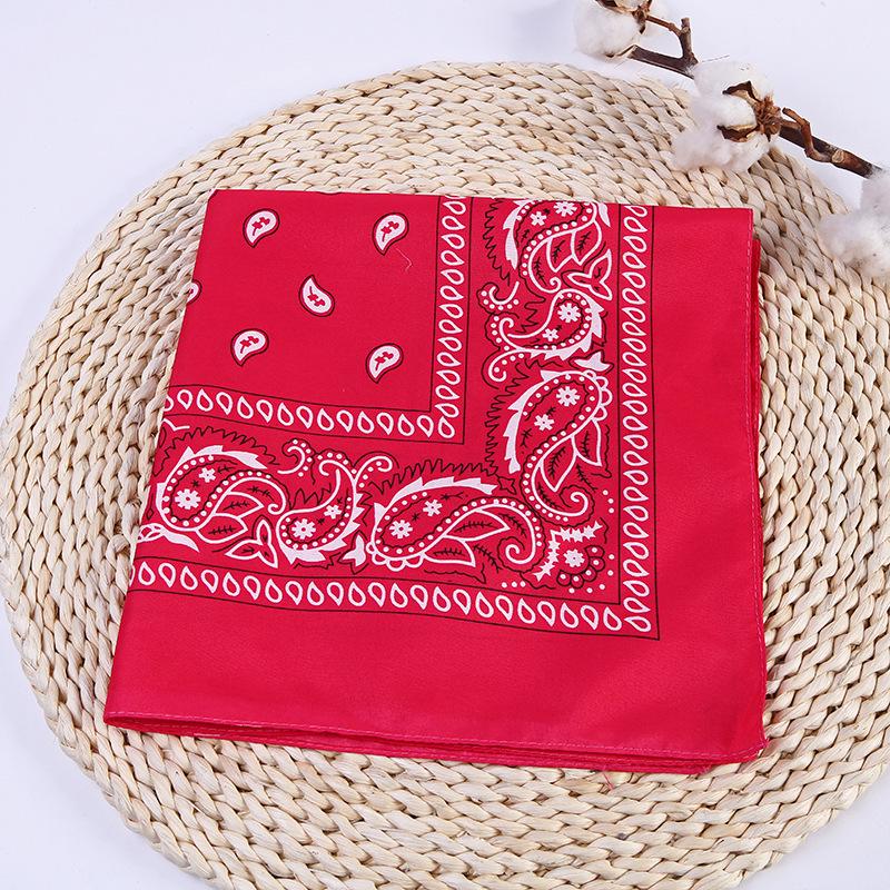 Neue Mode Hip Hop Baumwolle Bandana Square Schal Schwarz Rot Stirnband Gedruckt für Jungen/Mädchen rose rot