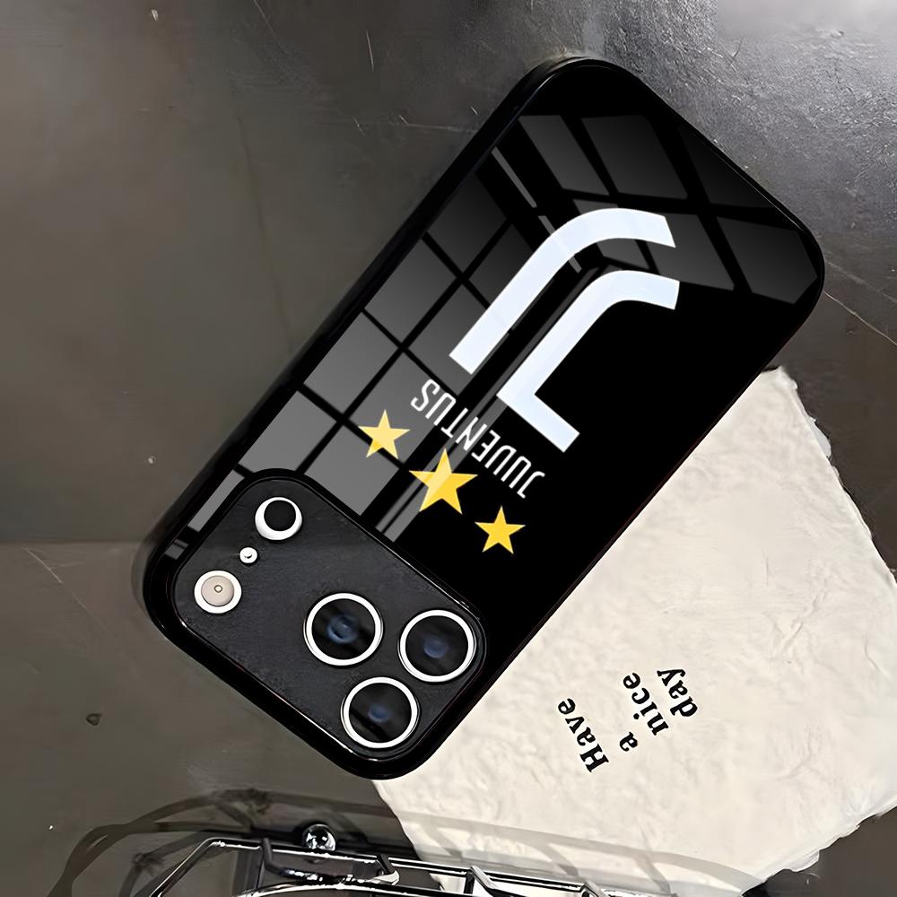 J-Juventus-SE Handyhülle Für IPhone 17 Pro Max 16 15 14 Pro Max 13 11 X Xs Xr 8 7Plus Glasabdeckung iPhone 12 Pro