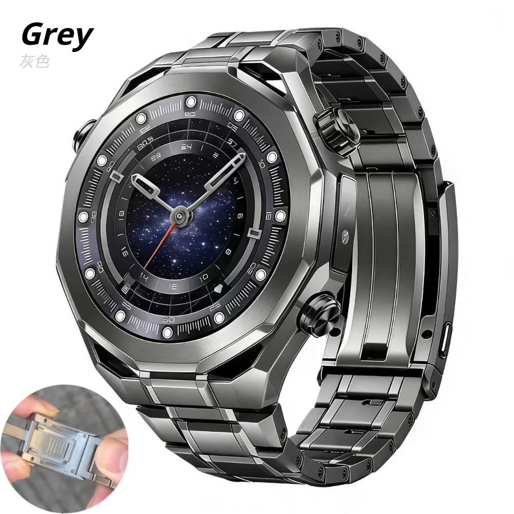 Titan-Armband für Huawei Watch Ultimate 1/2 Metallarmband für Huawei Watch GT2 GT3 GT4 GT5 GT6 Pro 46mm Uhr 5 46mm Uhrenarmband Huawei Watch 5 46mm grau