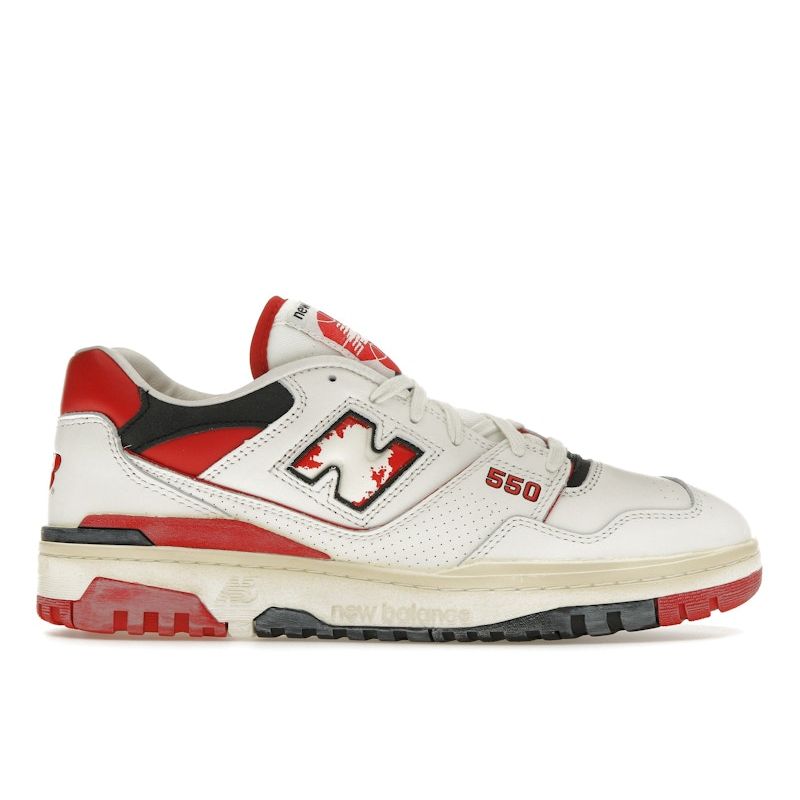 New Balance 550 Vintage Pack - Rote Unisex-Sneaker Weiß Sea-Salt Team-Rot BB550VGA 37