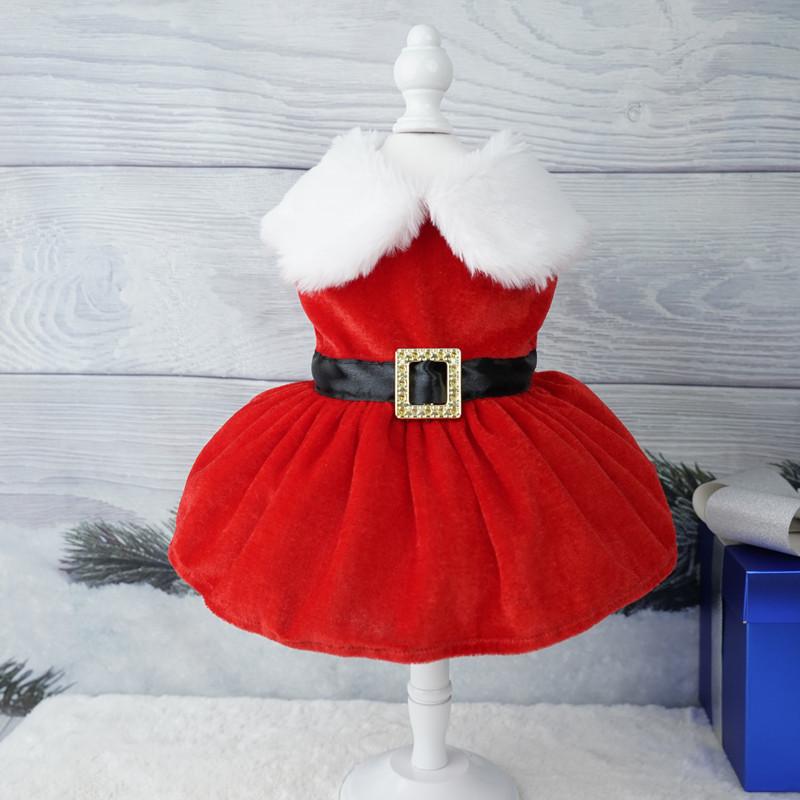 Weihnachts-Hunde Kleider Für Kleine Hunde Kleidung Sommer Weihnachten Cosplay Katze Haustier Hunde Kleid Ausgefallen Prinzessin Welpen Kleid S white