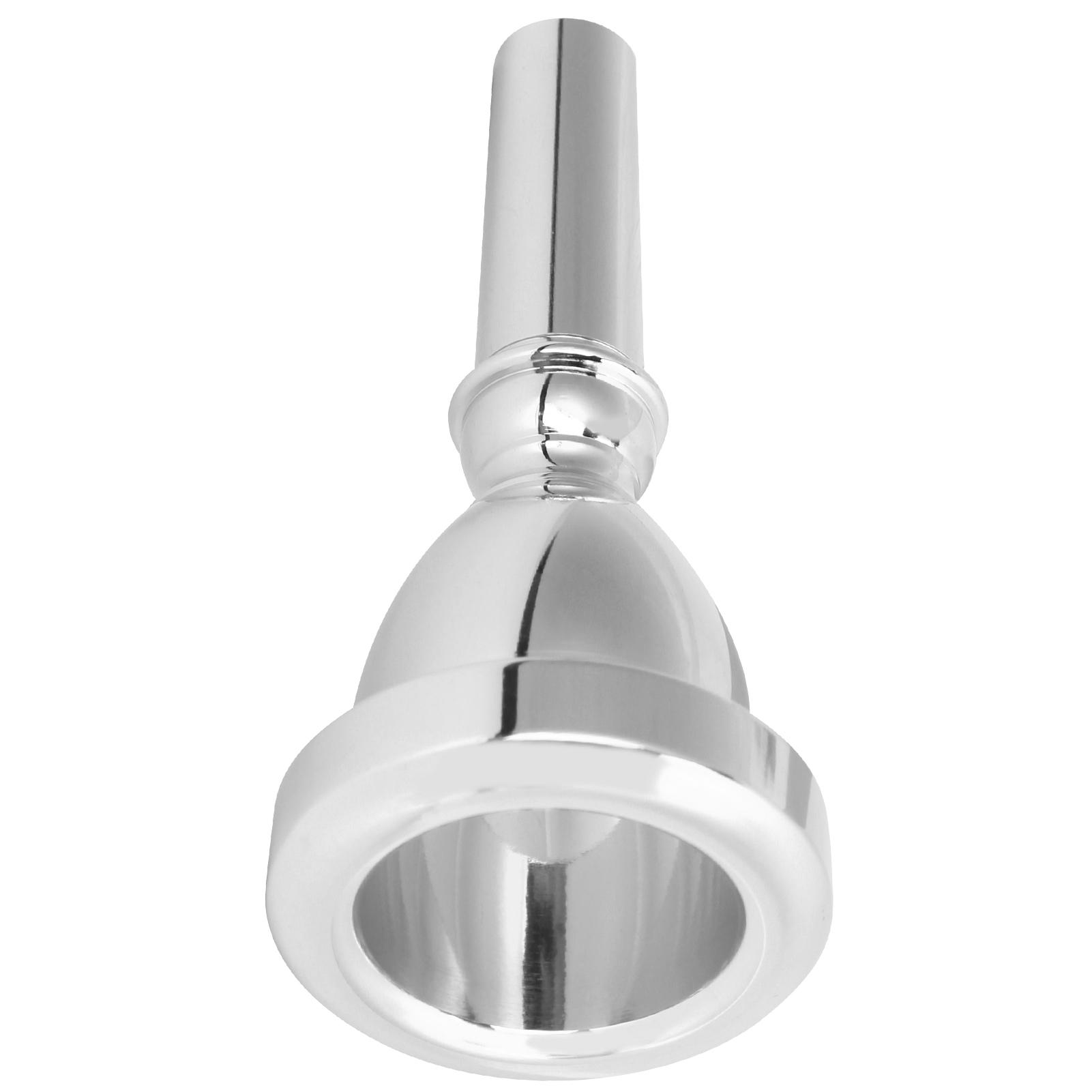 Hornmundstück, langlebig, verschleißfest, Kupfer, Musikinstrument, Werkzeugzubehör für Bass, Tuba, Silber silber