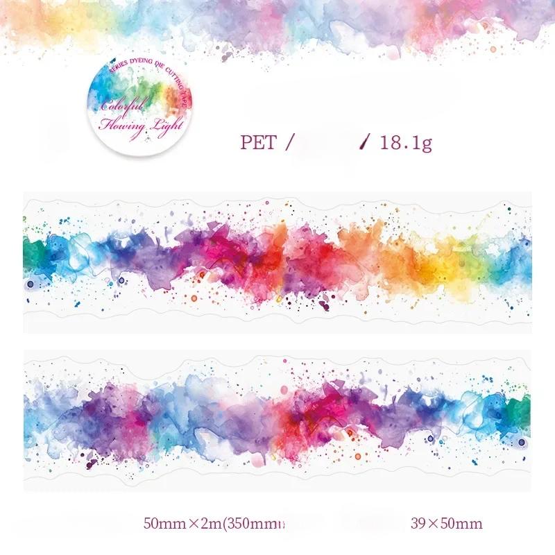 6 Stile Ästhetisches Farbverlauf-Klebeband Regenbogen-Glanz-Serie Für DIY-Dekoration Scrapbook-Klebeband Zeitschriften-Dekoband
