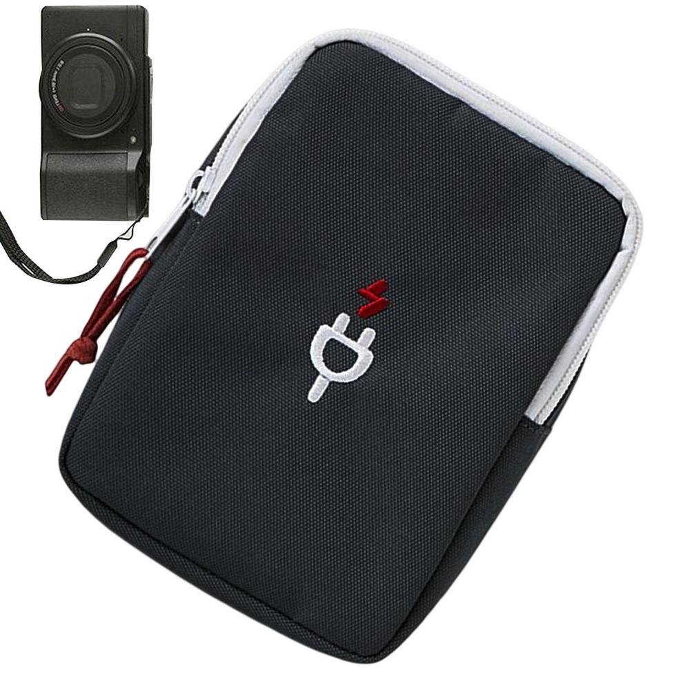 1PC Elektronik Reise Organizer Wasserdicht Tech Zubehör Reise Fall Beutel Ladegerät Fall Für Kabel Ladekabel Ladegerät Telefon XYZ dunkelgrau