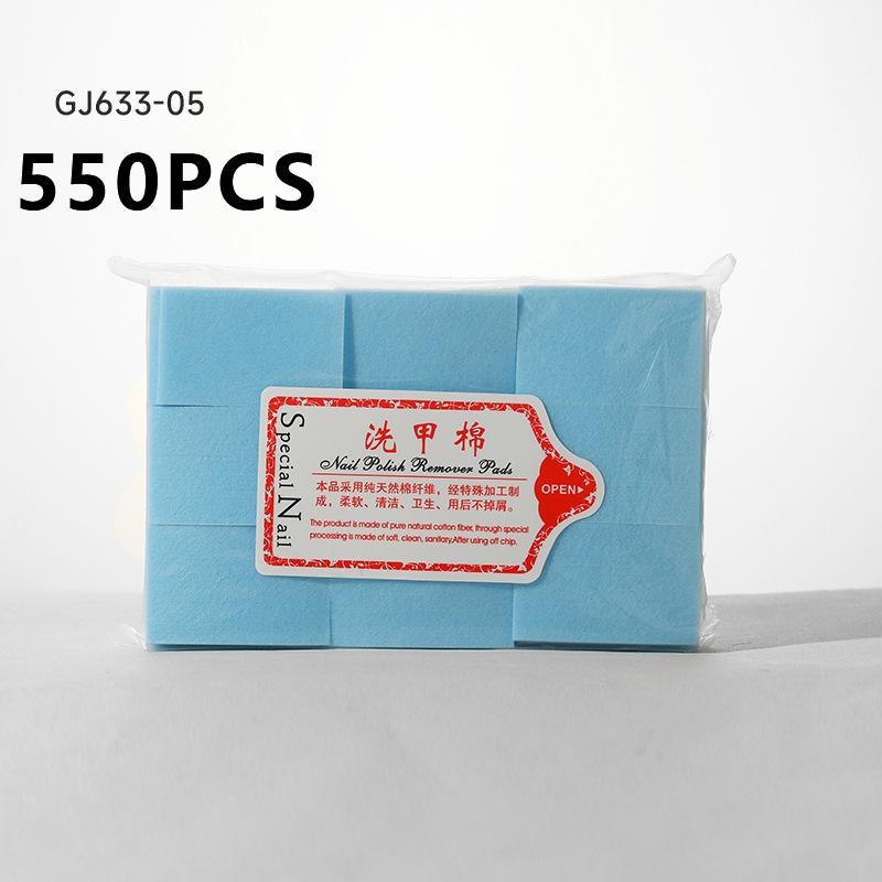 400/550/630/1000 Stück Nagel Baumwolle Maniküre Servietten Pediküre Fusselfreie Tücher Reiniger Papier Pads Werkzeug Nagellackentferner Baumwolle Nagelreinigungstablette Blue: 550 PCS