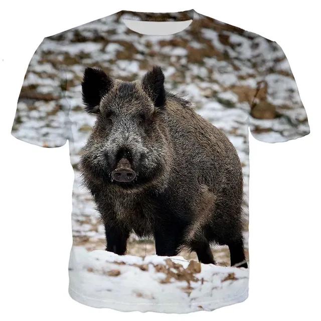 Sommer Wildschwein Männer Mode Cool 3D gedruckt T-Shirts Casual Style T-Shirts Street Tops Hochwertige T-Shirts Kleidung L