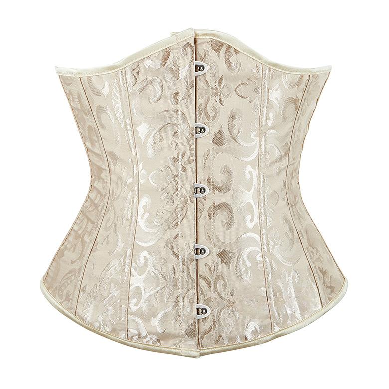 Damen Korsett Court Korsett Bustier Figurformende Weste Hochzeit Bottoming Waist Seal Damen Funktionelle Körperformende Unterwäsche S apricot