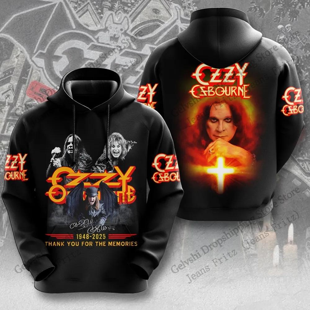 Vintage Rockband Ozzy Osbourne 3D-Druck Hoodie Herren Damen Mode Hoodie Sweatshirt Musik Trainingsanzug Herren Hoodie Winterkleidung 2XL