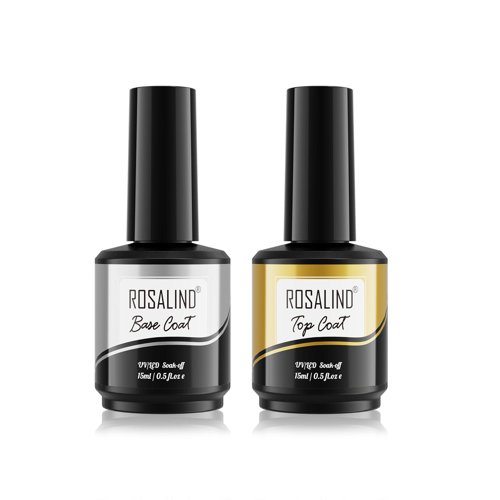 ROSALIND 15ml UV-Nagellack Gel Basislack Top Coat Gel Lack Soak Off Gel Polish