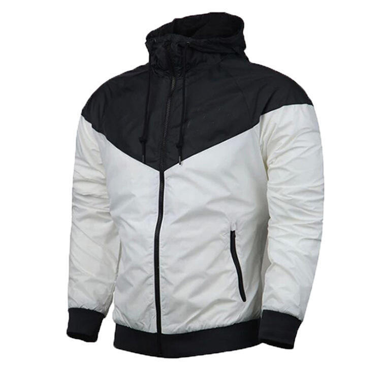 Frühling Herbst Jacke männer Slim Mantel Langarm Sport Mantel Freizeit Zipper Dünne Windjacke XL weiß