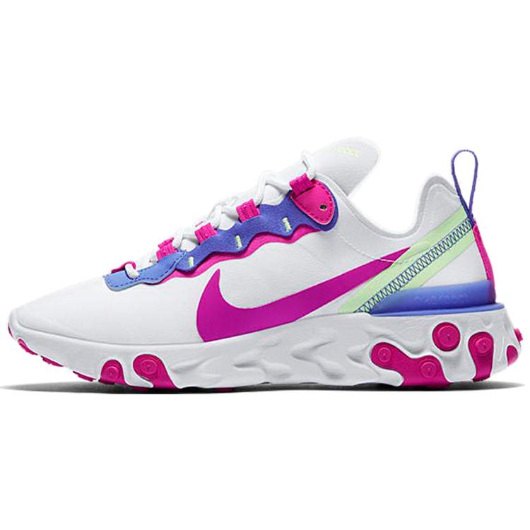 Nike React Element 55 Weiß Feuerrosa Damen BQ2728-104 35.5