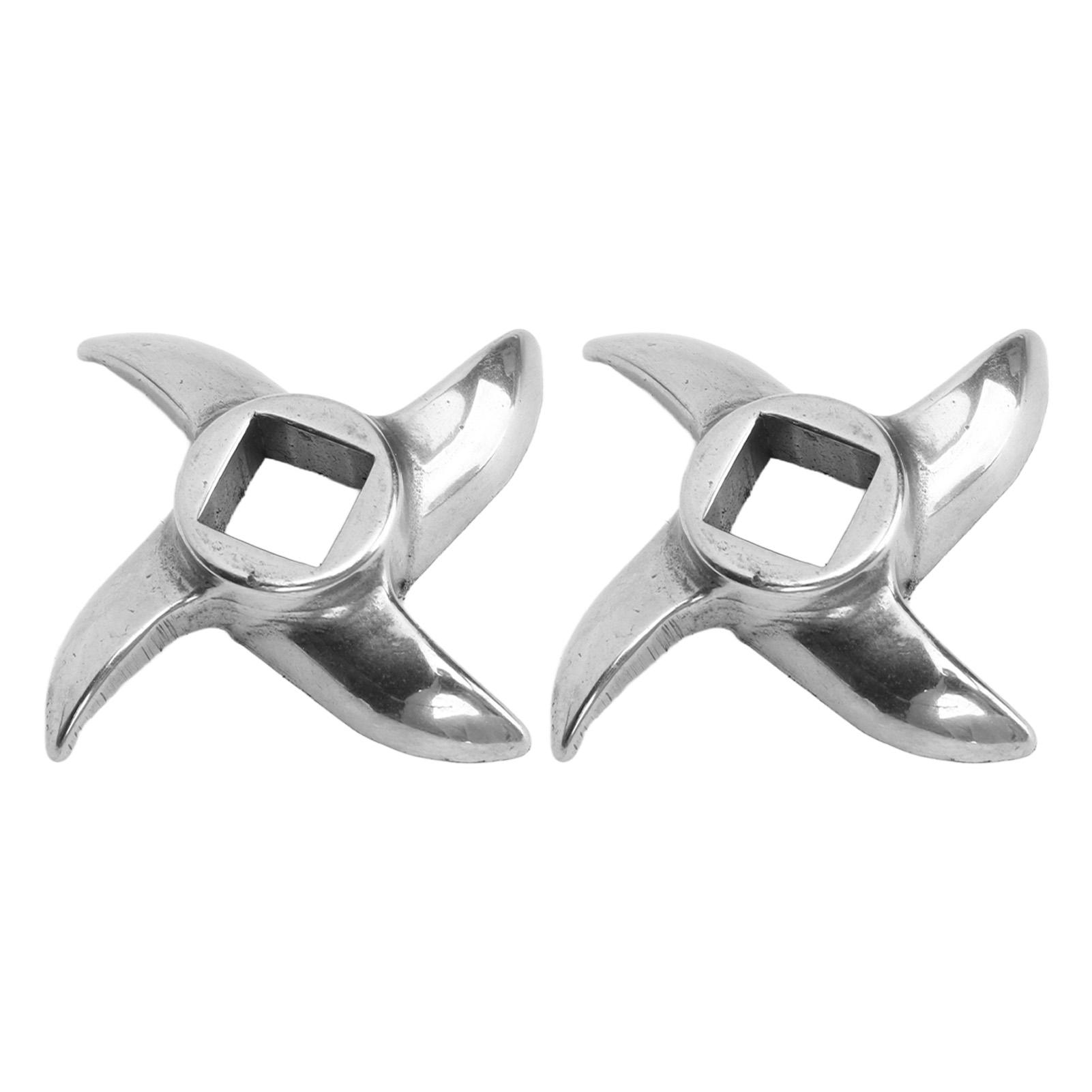 2 Pcs Fleischwolf Klingen Edelstahl Fleisch Schleifen Klingen Ersatz Fleischwolf Klingen L