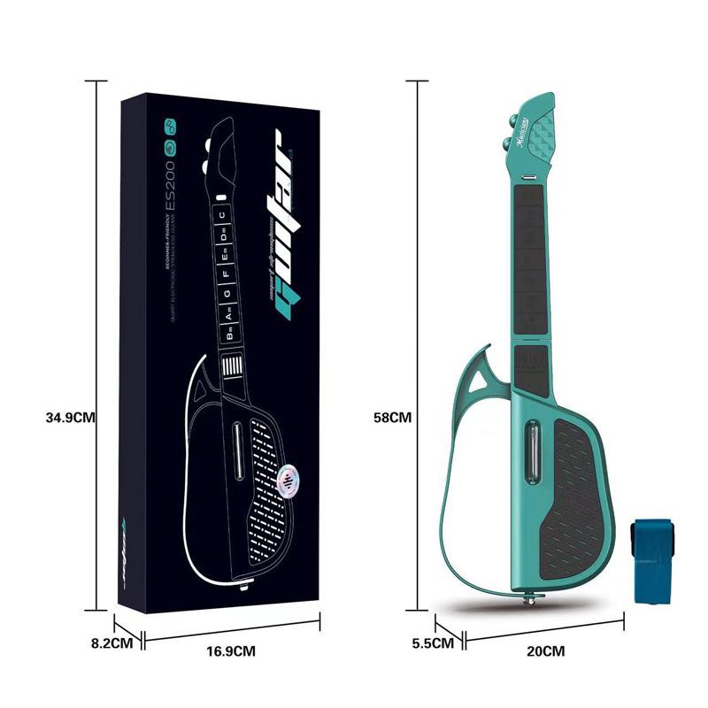 Neue Intelligente Saitenlose Gitarre Automatisch für Anfänger Faltbare Musik-Erleuchtungs-Gitarre Musikspielzeug Geburtstagsgeschenk für Kinder