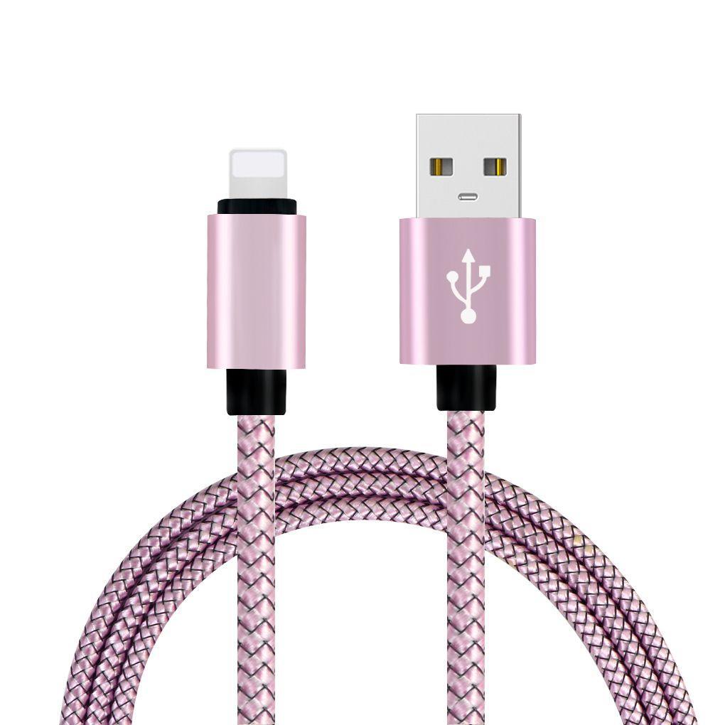 2M langlebiges Ladekabel USB C Typ-C Ladekabel für Samsung Galaxy S20 FE S21 Ultra A52 A72 A21s A42 A32 5G A50 A70 A51 A71 A12 1m rosa