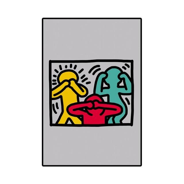 Keith Kunstausstellung, abstraktes Poster, Haring Pop-Art-Drucke, Glücksaufkleber, Herz, Bild, Leinwand, Gemälde, Galerie, Wanddekoration, ohne Rahmen 21*30cm