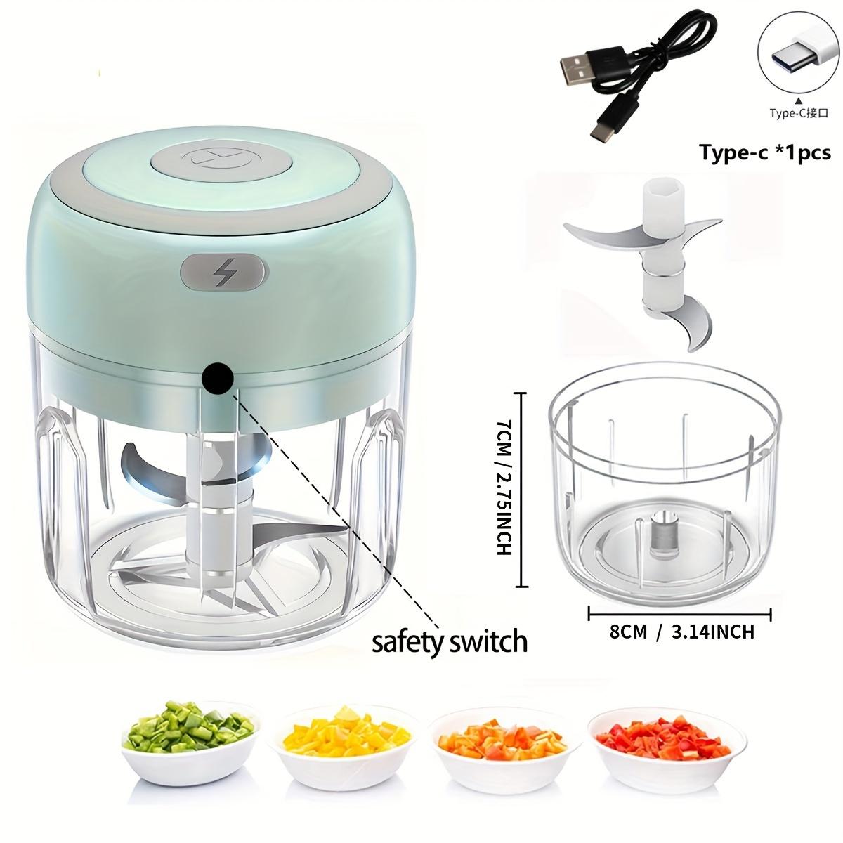 250mL Mini Elektrische Knoblauch Chopper Leistungsstarke Knoblauch Fleischwolf USB Lade Ingwer Knoblauch Zwiebel Fleisch Stampfer 250ML grün